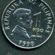 Monedas antiguas de Asia: FILIPINAS 1 PISO AÑO 1998 ( JOSE RIZAL - MEDICO - ESCRITOR Y HEROE NACIONAL FILIPINO ) Nº3. Lote 50988299