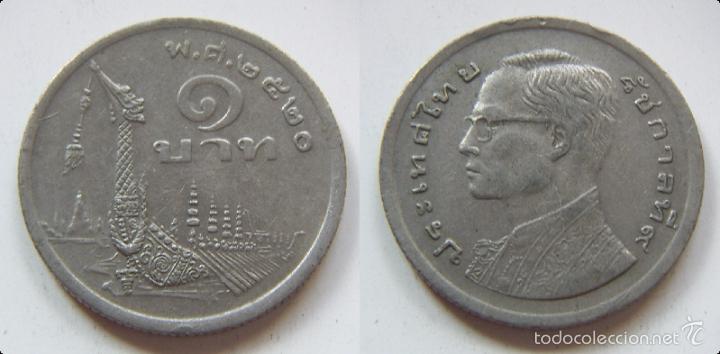 Monedas antiguas de Asia: MONEDA DE TAILANDIA 1 BAHT - Foto 1