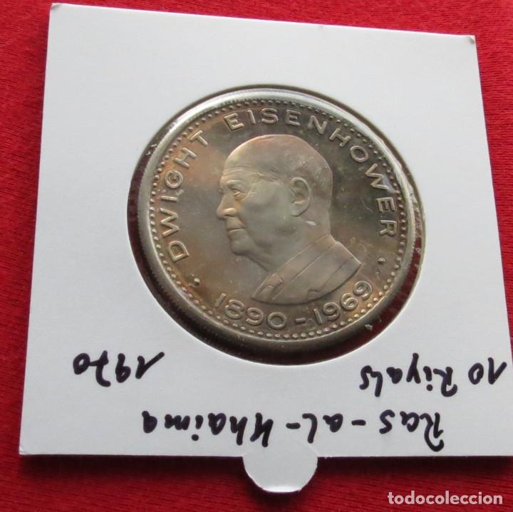 Monedas antiguas de Asia: Ras Al Khaimah 10 ryials 1970 Eisenhower / Khaima - Foto 1