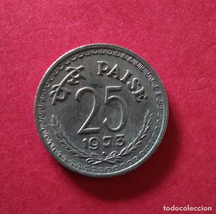 Monedas antiguas de Asia: INDIA. 25 PAISA. 1973 - Foto 2