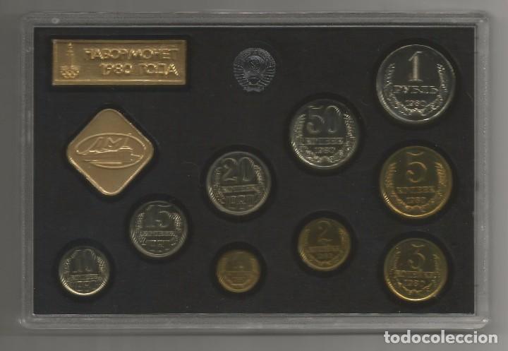Monedas antiguas de Asia: SET 9 MONEDAS RUSAS 1980 - Foto 2