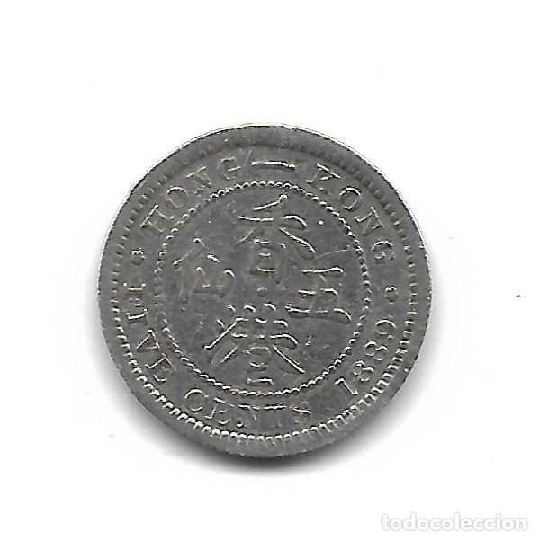 Monedas antiguas de Asia: MONEDA. HONG KONG. 5 CENT. 1889 - Foto 2