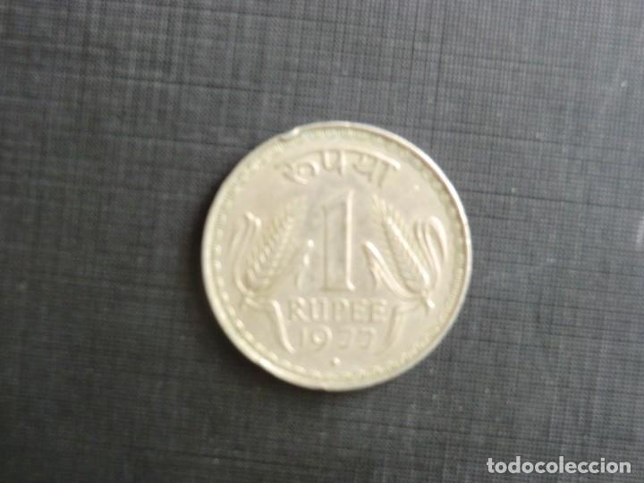 Monedas antiguas de Asia: INDIA   -  UNA RUPIA  -  MBC - Foto 1