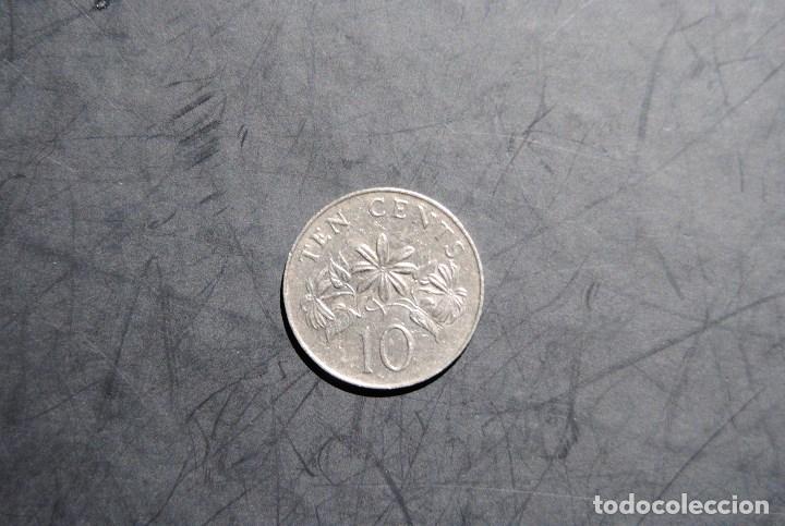 Monedas antiguas de Asia: Singapur, 10 centimos a&ntilde;o 1986 - Foto 2