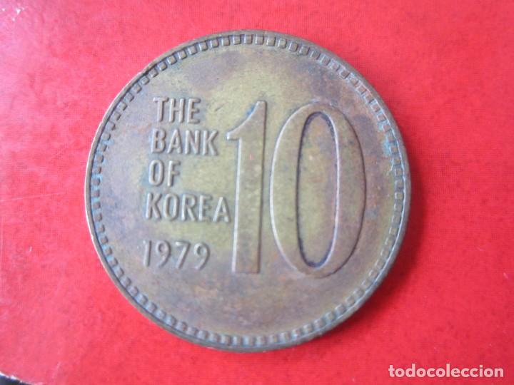 Monedas antiguas de Asia: Corea del sur. moneda de 10 won. 1979 - Foto 1