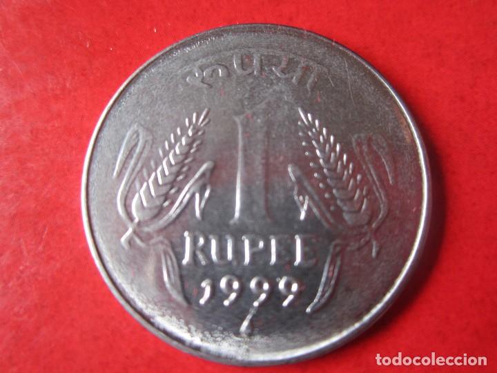 Monedas antiguas de Asia: India. moneda de 1 rupia. 1999 - Foto 1
