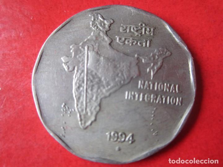 Monedas antiguas de Asia: India. moneda de 2 rupias. 1994 - Foto 1