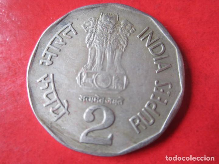 Monedas antiguas de Asia: India. moneda de 2 rupias. 1994 - Foto 2