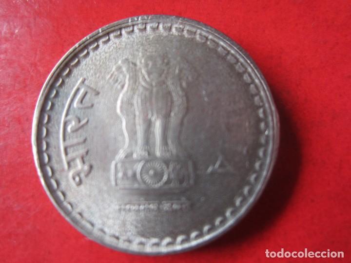 Monedas antiguas de Asia: India. moneda de 5 rupias. 1999 - Foto 2