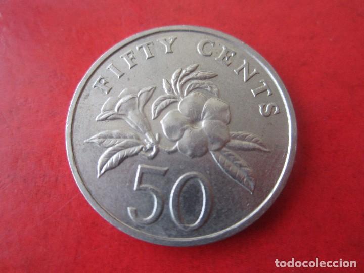 Monedas antiguas de Asia: Singapur. 50 centimos de 1990 - Foto 2