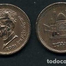 Monedas antiguas de Asia: PAKISTAN 1 RUPIA AÑO 2001 ( MUHAMMAD ALI JIHNAH - POLITICO Y FUNDADOR DE PAKISTAN ) Nº6