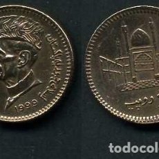Monedas antiguas de Asia: PAKISTAN 1 RUPIA AÑO 1999 ( MUHAMMAD ALI JIHNAH - POLITICO Y FUNDADOR DE PAKISTAN ) Nº1