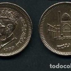 Monedas antiguas de Asia: PAKISTAN 1 RUPIA AÑO 1999 ( MUHAMMAD ALI JIHNAH - POLITICO Y FUNDADOR DE PAKISTAN ) Nº2