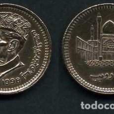 Monedas antiguas de Asia: PAKISTAN 1 RUPIA AÑO 1998 ( MUHAMMAD ALI JIHNAH - POLITICO Y FUNDADOR DE PAKISTAN ) Nº3