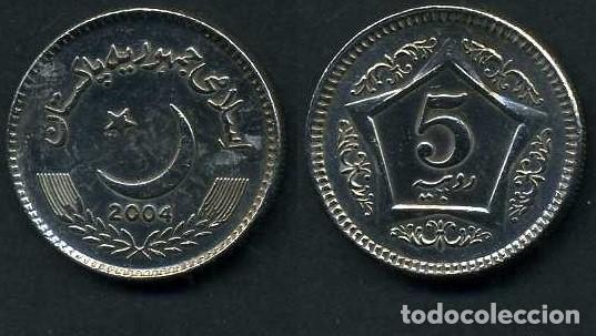 Monedas antiguas de Asia: PAKISTAN 5 RUPIAS AÑO 2004 ( EMBLEMA NACIONAL ) Nº1 - Foto 1 - 95150179