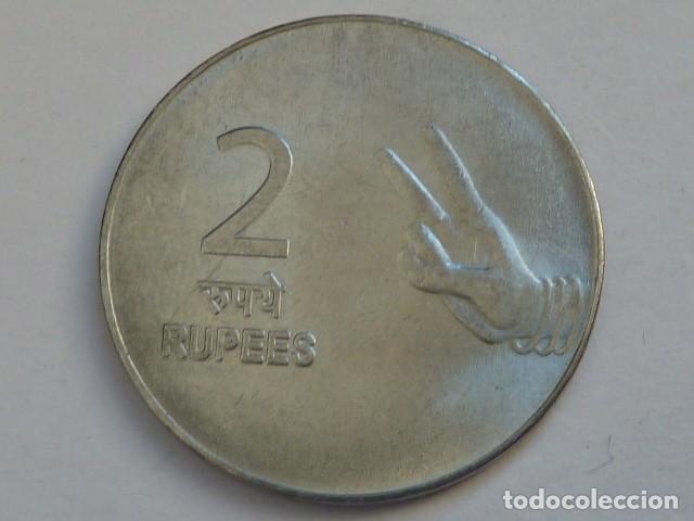 Monedas antiguas de Asia: Moneda de 2 rupias de India de 2008 - Foto 1