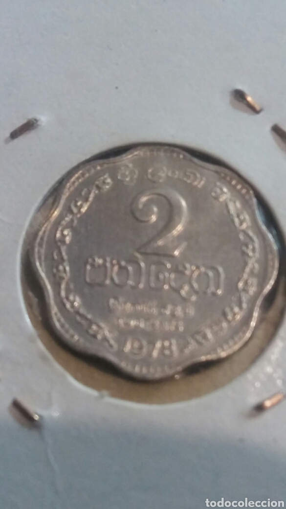 Monedas antiguas de Asia: Moneda Sri lanka 2 cent 1978 - Foto 2