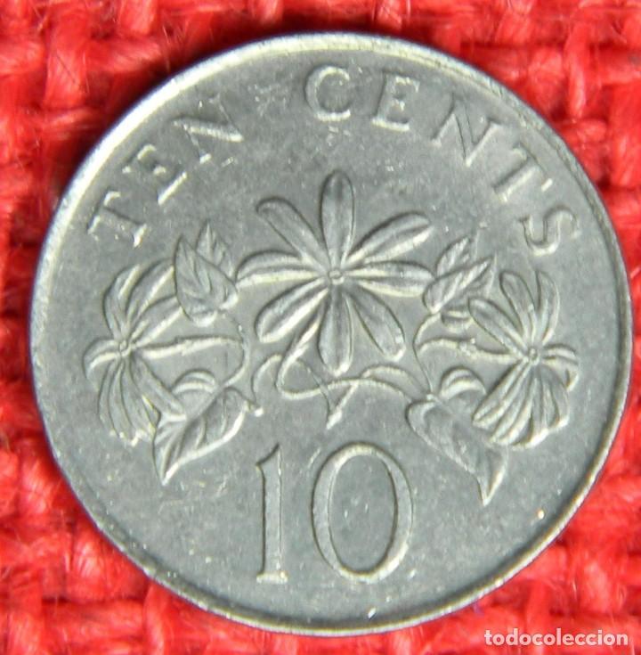 Monedas antiguas de Asia: Singapur - 10 Centavos - 1986 - Foto 3