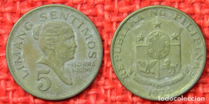 Monedas antiguas de Asia: Filipinas - 5 Sentimo - 1974 - Foto 1