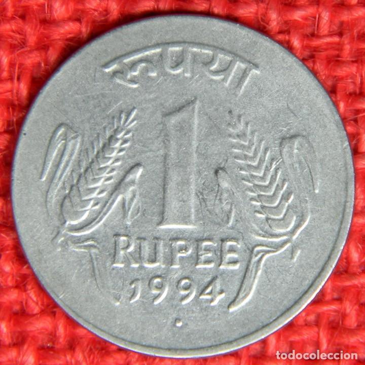 Monedas antiguas de Asia: India - 1 Rupee - 1994 - Foto 2