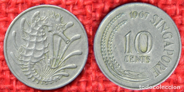 Monedas antiguas de Asia: Singapur - 10 Centavos - 1967 - Foto 1