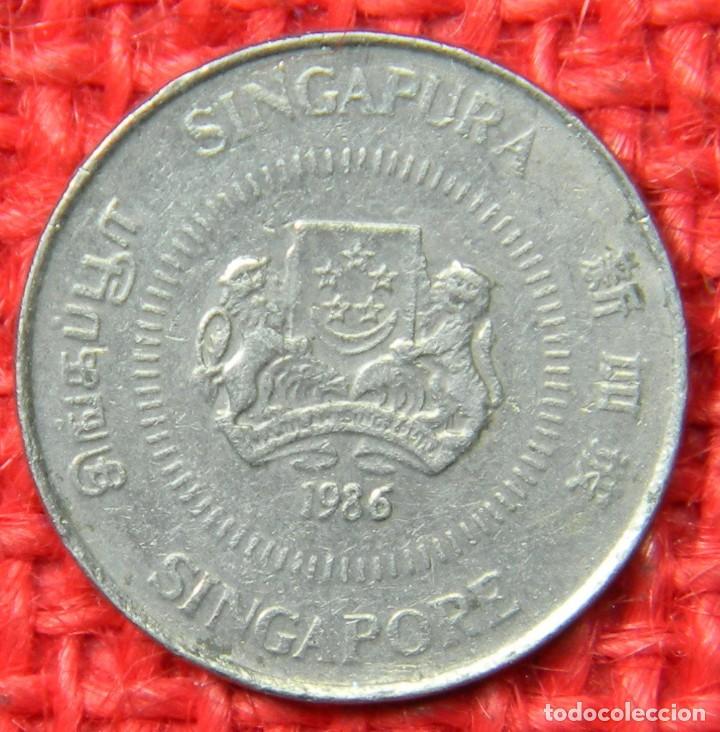 Monedas antiguas de Asia: Singapur - 10 Centavos - 1986 - Foto 2
