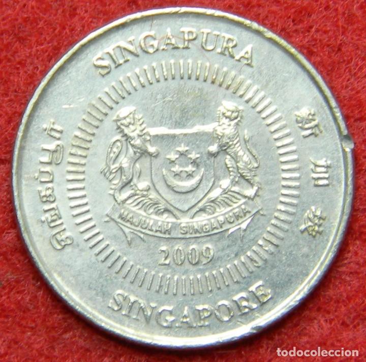 Monedas antiguas de Asia: Singapur - 10 Cents - 2009 - Foto 2