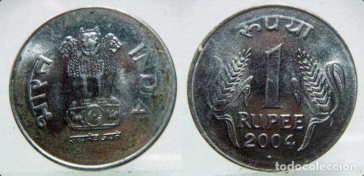 Monedas antiguas de Asia: MONEDA DE INDIA 1 RUPIA A&Ntilde;O 2004 - Foto 1
