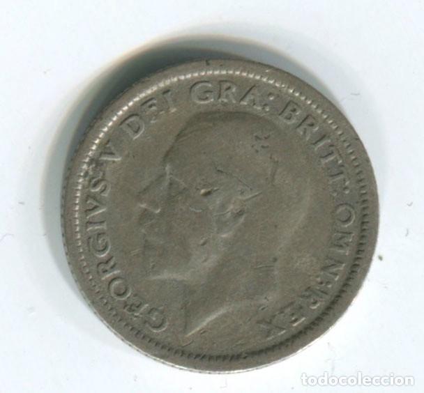 Monedas antiguas de Asia: India, sixpence 1926 - Foto 1