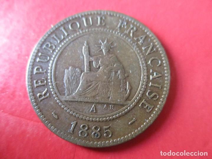 Monedas antiguas de Asia: Indochina francesa. 1 centimo 1885 - Foto 1