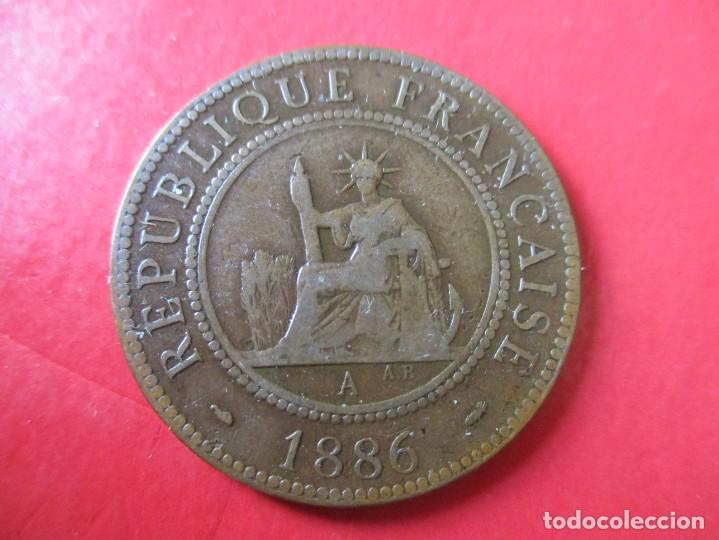 Monedas antiguas de Asia: Indochina francesa. 1 centimo 1886 - Foto 1
