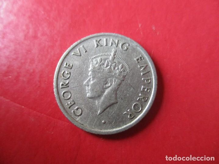 Monedas antiguas de Asia: India. 1/4 de rupia. 1946 - Foto 2