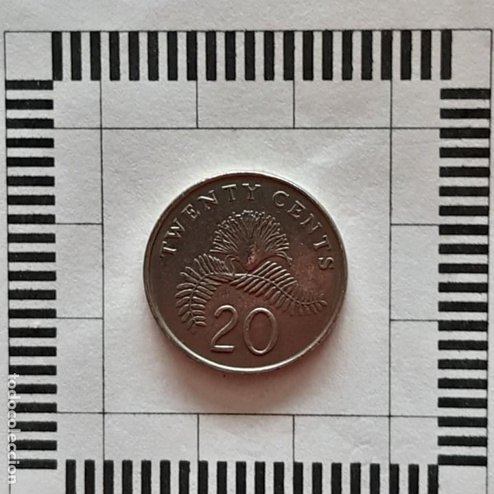 Monedas antiguas de Asia: 20 C&Eacute;NTIMOS, SINGAPUR. 1987.(KM#52) - Foto 2