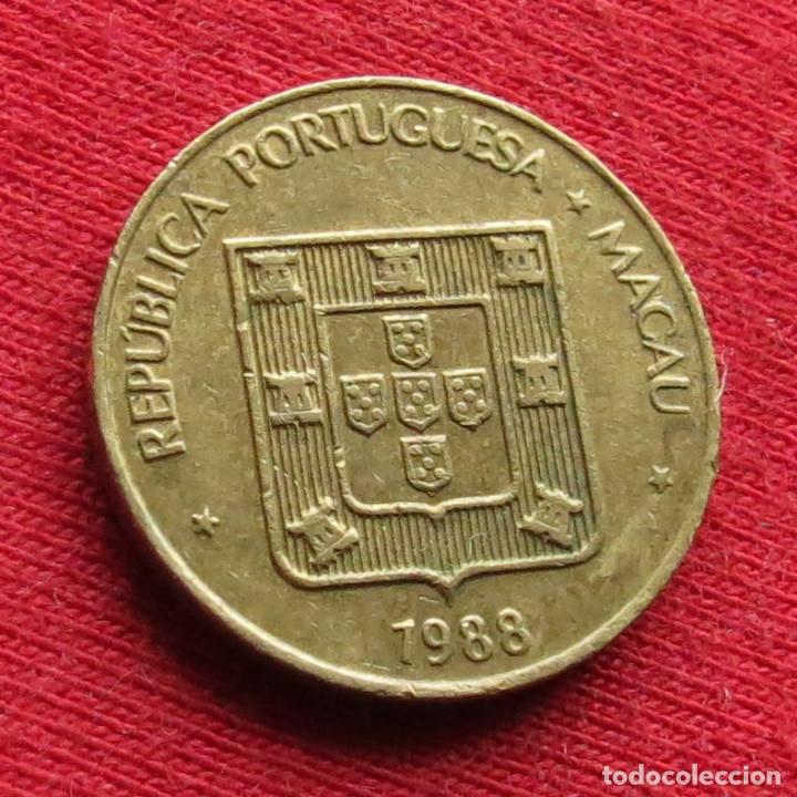 Monedas antiguas de Asia: Macau Macao 10 avos 1988 - Foto 2