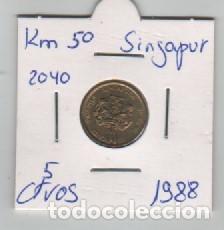Monedas antiguas de Asia: MONEDA SINGAPUR 5 CENTAVOS 1988 - Foto 1