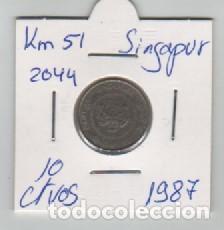 Monedas antiguas de Asia: MONEDA SINGAPUR 10 CENTAVOS 1987 - Foto 1