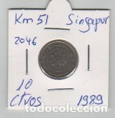 Monedas antiguas de Asia: MONEDA SINGAPUR 10 CENTAVOS 1989 - Foto 1
