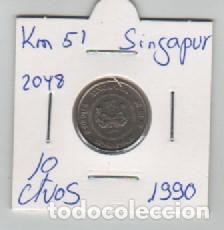 Monedas antiguas de Asia: MONEDA SINGAPUR 10 CENTAVOS 1990 - Foto 1