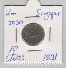 Monedas antiguas de Asia: MONEDA SINGAPUR 10 CENTAVOS 1991 - Foto 1