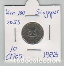 Monedas antiguas de Asia: MONEDA SINGAPUR 10 CENTAVOS 1993 - Foto 1