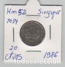 Monedas antiguas de Asia: MONEDA SINGAPUR 20 CENTAVOS 1986 - Foto 1