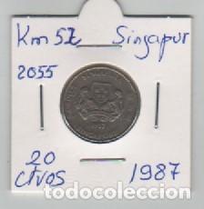 Monedas antiguas de Asia: MONEDA SINGAPUR 20 CENTAVOS 1987 - Foto 1