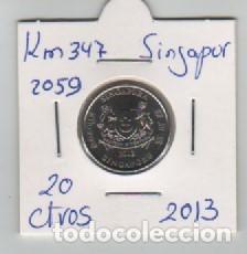 Monedas antiguas de Asia: MONEDA SINGAPUR 20 CENTAVOS 2013 - Foto 1