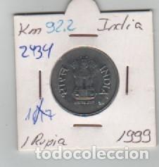 Monedas antiguas de Asia: MONEDA INDIA 1 RUPIA 1999 - Foto 1