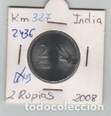 Monedas antiguas de Asia: MONEDA INDIA 2 RUPIA 2008 - Foto 1