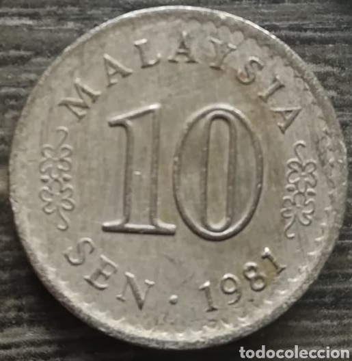 Monedas antiguas de Asia: Moneda Malasia 10 sen 1981 - Foto 1