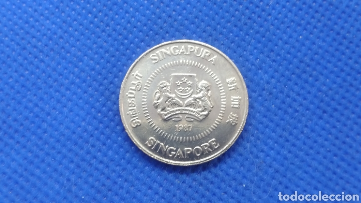 Monedas antiguas de Asia: SINGAPUR 50 CENTS 1987 - Foto 2