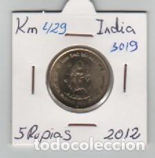 Monedas antiguas de Asia: MONEDA INDIA 5 RUPIAS 2012 - Foto 1
