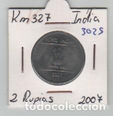 Monedas antiguas de Asia: MONEDA INDIA 2 RUPIAS 2007 - Foto 1