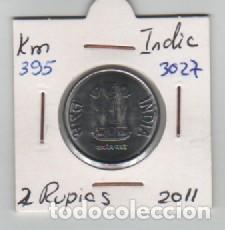 Monedas antiguas de Asia: MONEDA INDIA 2 RUPIAS 2011 - Foto 1